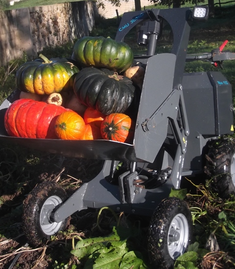 brouette lectrique dans le potager