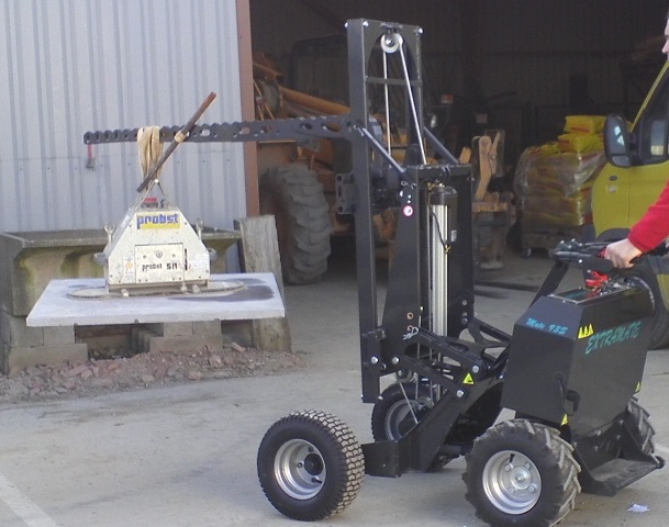 potence et ventouse sur chariot electrique extramate Mate93S